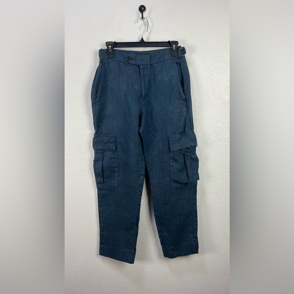 Banana Republic Navy Blue Cropped Cargo Pants
